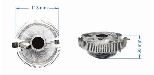 Gembird Huracan X40 90mm 55W univerzális PWM CPU hűtő