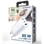   Gembird 65W GaN hálózati USB töltő 3db aljzattal (Type-A + 2x Type-C, PD, QC3.0)