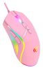 Havit 6400dpi pink gamer egér RGB LED világítással