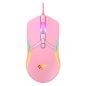 Havit 6400dpi pink gamer egér RGB LED világítással