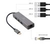 Gembird gigabit USB LAN adapter Type-C dugóval + 3 portos USB 3.1 elosztó (HUB)