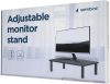 Gembird asztali monitor tartó állvány, acél, állítható, max. 20kg, 370x235x120mm