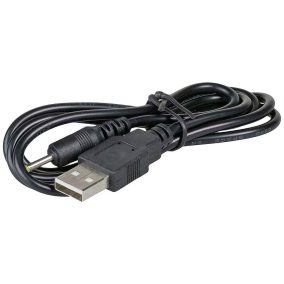   USB DC töltő kábel (USB Type-A dugó / 2.5x0.7mm DC dugó) 0.8m