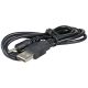 USB DC töltő kábel (USB Type-A dugó / 2.5x0.7mm DC dugó) 0.8m