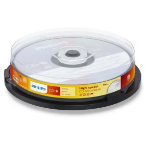   Philips CD-R 700MB egyszer írható lemez 10db-os kiszerelés, hengeren