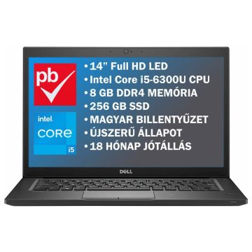   Dell Latitude E7480 14" felújított prémium használt laptop (Core i5, 8GB, 256GB)