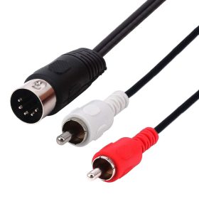   DIN-RCA összekötő kábel 1.5m (DIN 5p. dugó - 2x RCA dugó)