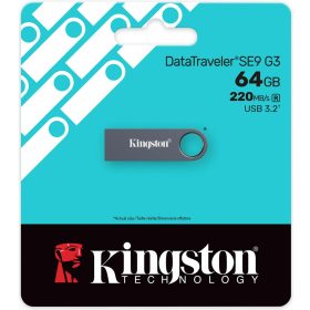 Kingston DataTraveler SE9 G3 64GB pendrive (Type-A, USB 3.2)