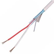 Riasztó vezeték, 2x0.22mm2+T+S, réz, fehér