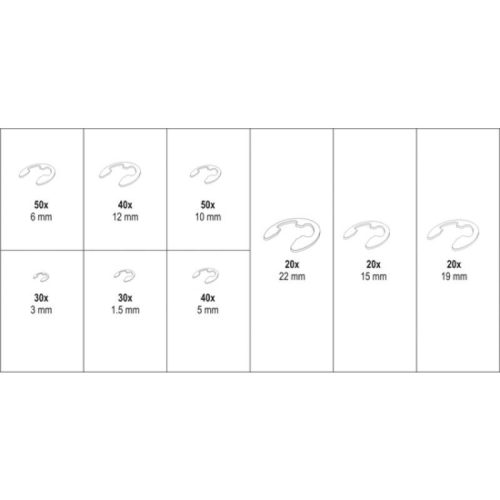 Högert 300db-os E-típusú belső biztosító gyűrű készlet (tengelyre)