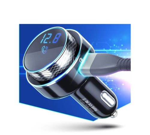 3mk Hyper Car FM Transmitter 30W-os töltővel