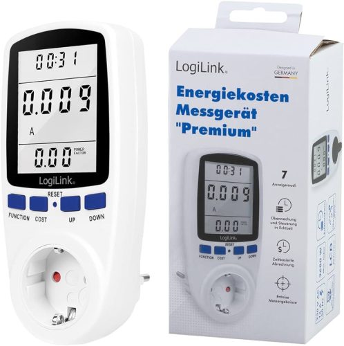 Logilink digitális fogyasztásmérő költségszámítással