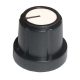 Potenciométer forgató gomb, 6-os tengelyre, jelöléssel, fehér, 15mm/20mm