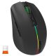 Meetion Dual Mode vezeték nélküli egér, RGB LED, fekete (2.4Ghz + Bluetooth)