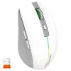 Meetion Dual Mode vezeték nélküli egér, RGB LED, fehér (2.4Ghz + Bluetooth)