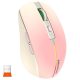 Meetion Dual Mode vezeték nélküli egér, RGB LED, pink (2.4Ghz + Bluetooth)