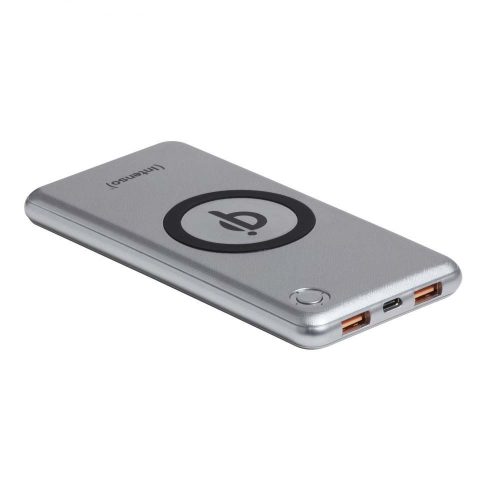 Intenso hordozható akkumulátor vezeték nélküli QI töltővel (10000mAh)