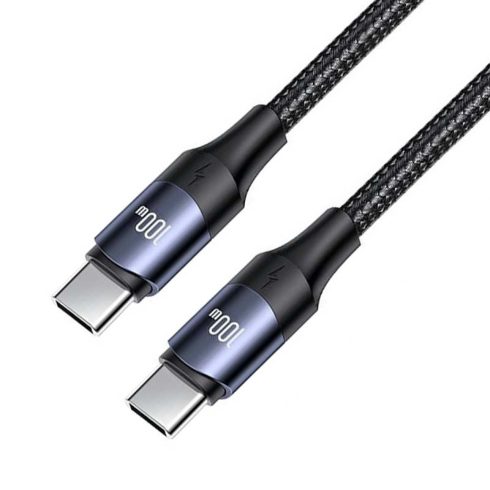Nagyteljesítményű USB-C mobiltelefon töltőkábel 1.2m (PD, 100W)