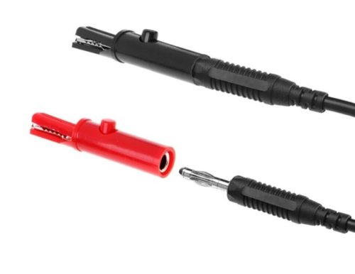 Krokodilcsipesz, 50mm, banán aljzattal, fekete szigetelés