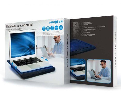 Maxxter Notebook Cooling Stand laptop hűtő (fekete, 15")