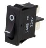 Billenő kapcsoló, szögletes, fekete, 1 körös, 2 állású, 2 láb, 250V 6A, 19x6.5mm