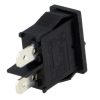 Billenő kapcsoló, szögletes, fekete, 1 körös, 2 állású, 2 láb, 250V 6A, 19x6.5mm
