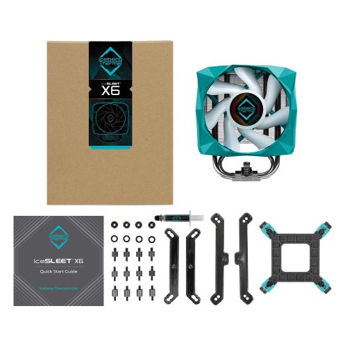 Iceberg Thermal IceSleet X6 univerzális Intel/AMD processzorhűtő, 200W TDP