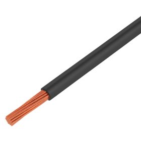 Egyeres vezeték, 0.5mm2 réz sodrat, fekete PVC szigetelés
