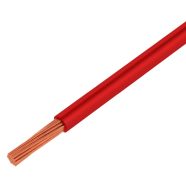Egyeres vezeték, 0.5mm2 réz sodrat, piros PVC szigetelés
