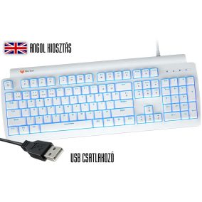   Meetion Olly Go Red Switch BLUE LED mechanikus gamer billentyűzet (fehér)