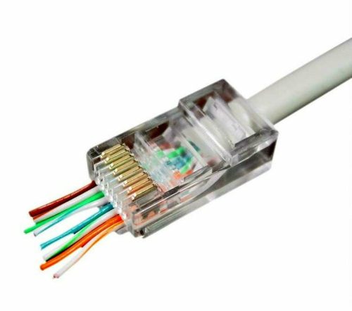 RJ45 dugó, kerek kábelre, átmenő (universal pass-through modular) (8P8C)