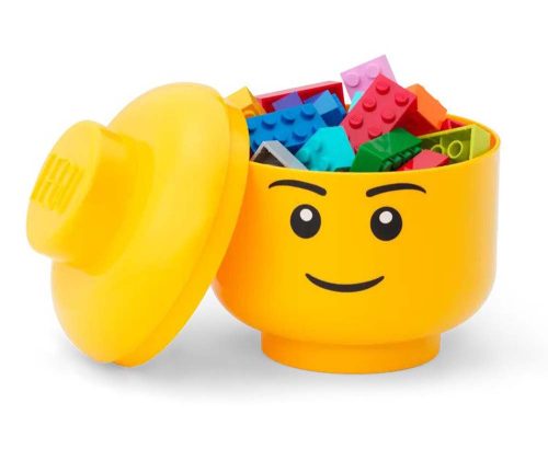 Lego Storage Head (mini) Boy sárga színű műanyag tárolódoboz