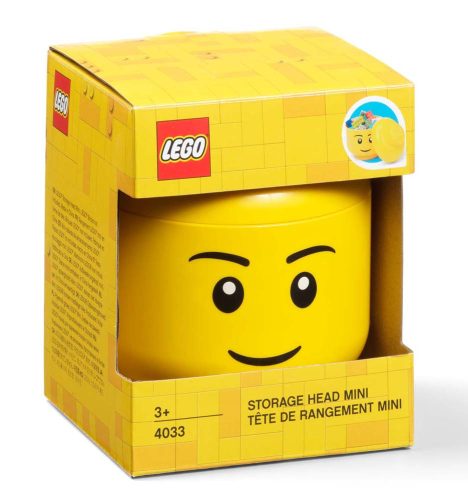 Lego Storage Head (mini) Boy sárga színű műanyag tárolódoboz