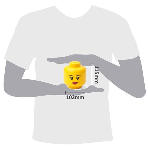 Lego Storage Head (mini) Girl sárga színű műanyag tárolódoboz