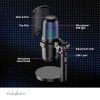 Nedis Streaming Microphone With RGB Lighting multimédiás asztali gamer mikrofon