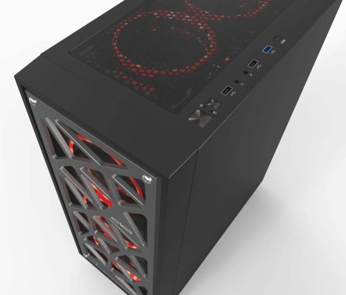 AIO Enigma L Tempered Glass Gun Metal ATX ház tápegység nélkül