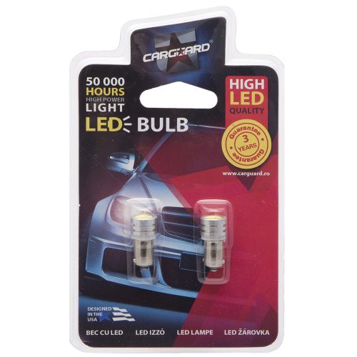 LED BA9s 12V 1W 60lm 6000K hidegfehér 2db-os csomag