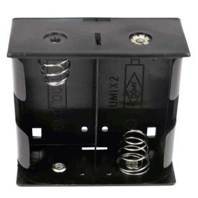   Elem tartó, 2db D (góliát) elem számára, 9V-os elem csatlakozóval