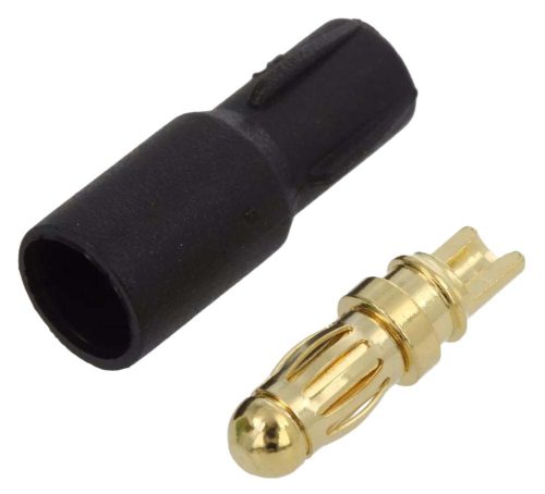 Elektromos csatlakozó, SH3.5, apa, 1 pólusú, forrasztható, fekete, 20A