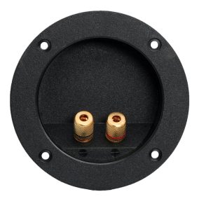   Hangfal aljzat, 2 pólusú, beépíthető, kerek, aranyozott banán aljzatokkal