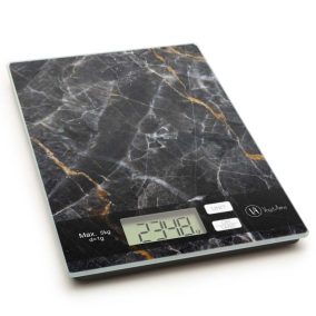   Vog & Arths digitális konyhai mérleg (fekete márvány design, max. 5kg)