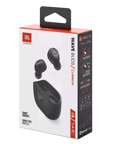JBL Wave Buds TWS Bluetooth fülhallgató pár (fekete)