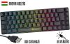 Silverline KB68 TKL gamer billentyűzet RGB LED világítással (fekete, HUN)