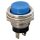 Nyomógomb, kerek, 1 körös, 2 láb, kék, 250V 2A