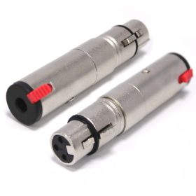   Audio átalakító, XLR 3p. anya - Jack 6.3mm mono aljzat, zárható