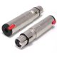 Audio átalakító, XLR 3p. anya - Jack 6.3mm mono aljzat, zárható
