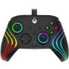 PDP Afterglow Wave fekete vezetékes RGB LED XBOX kontroller