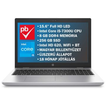   HP ProBook 650 G4 15.6" felújított prémium használt laptop (Core i5, 8GB, 256GB)