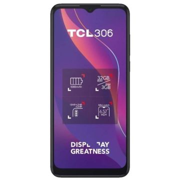 TCL 306 6.5" 3/32GB DualSIM okostelefon (szürke)
