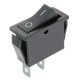 Billenő kapcsoló, szögletes, fekete, világítás nélkül, 1 körös, 2 állású, 2 láb, 11x30